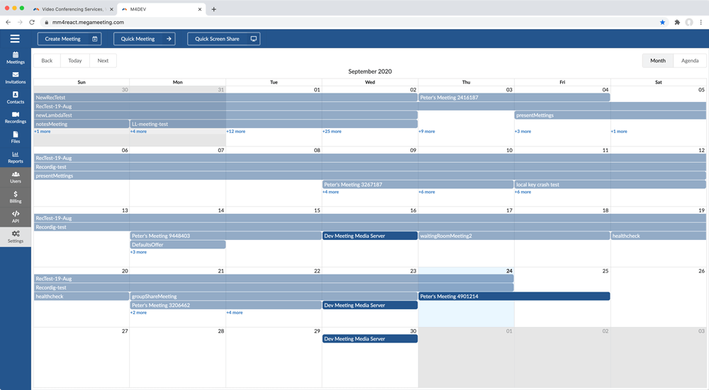 Meeting Calendar